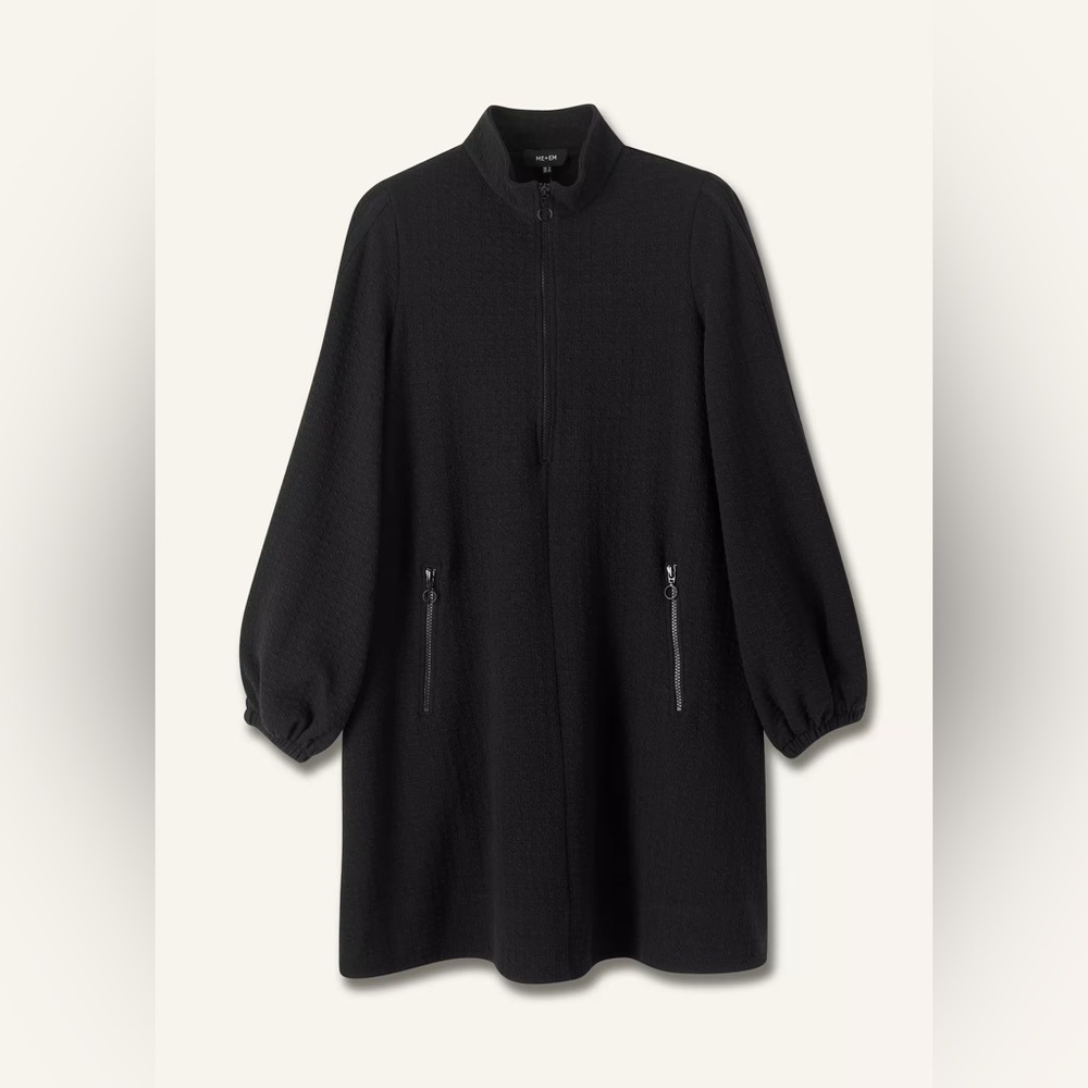 ME+EM Sporty Jacquard Zip Up Swing Dress
Jacquard Ponte Jersey Black Dress - Picture 6 of 7